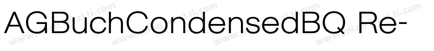 AGBuchCondensedBQ Re字体转换